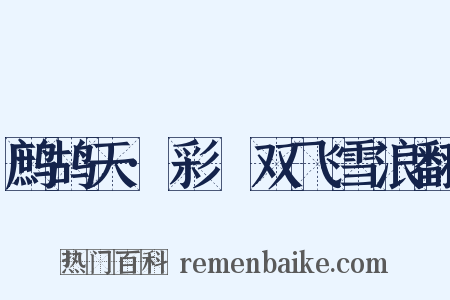 鹧鸪天·彩鹢双飞雪浪翻是什么意思的图片